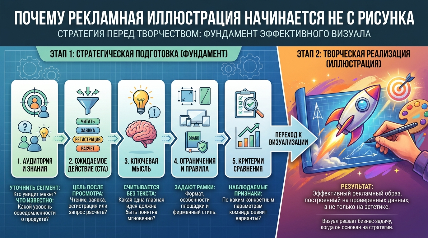 Почему рекламная иллюстрация начинается не с рисунка